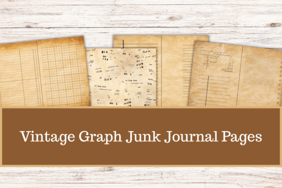 Download Vintage Graph Junk Journal Pages, - Graph Collection