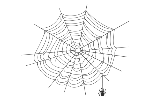 Download Spiderweb Graphic Element. Round Net Bla - Graph Collection