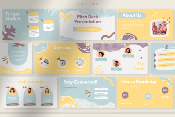 Download Simple Abstract Pitch Deck Presentation - Pitch deck Collection