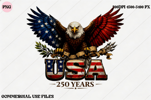 Download American Eagle USA 250 Years Graphic - Graph Collection