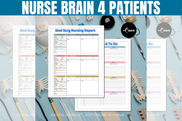 Download Editable Nurse Brain 4 Patients Template - Patients Collection