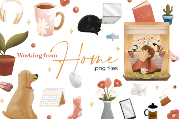 Download Working from Home Clipart - Working Collection
