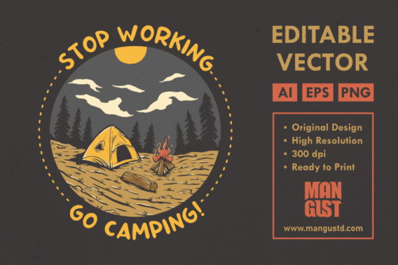 Download Stop Working Go Camping - Working Collection