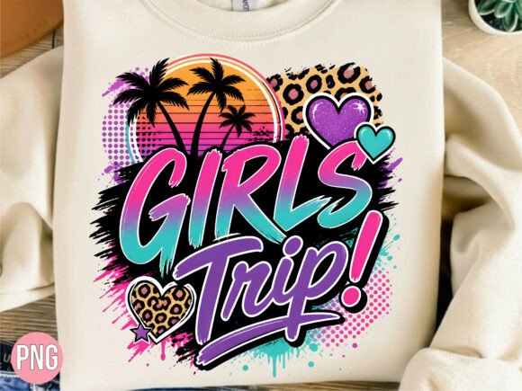 Download Retro Girls Trip Graphic PNG Shirt - Graph Collection