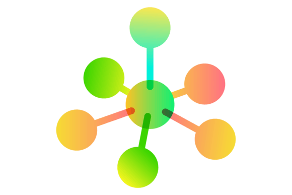 Download Molecule Color Icon. Chemical Connection - Connection Collection