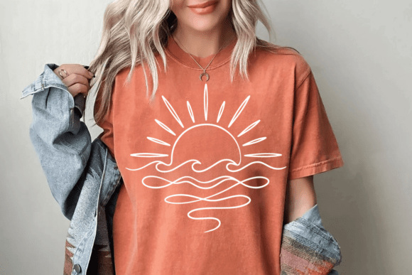 Download Boho Ocean Sun Tee, Nature Graphic Shirt - Graph Collection