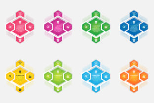 Download Multicolor Hexagon Cyclus Four Infograph - Graph Collection