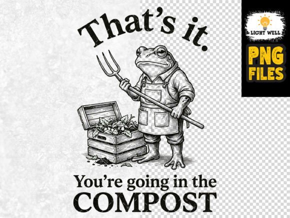 Download Vintage Frog Gardening Compost PNG Graph - Graph Collection