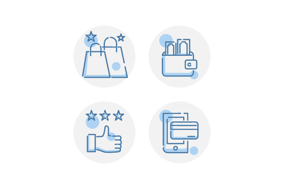 Download Creative Blue Buyer Icons Design - Buyer Collection