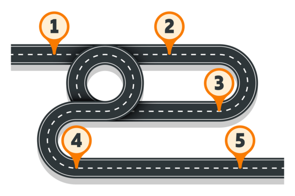 Download Road with Location Mark. Route Infograph - Graph Collection